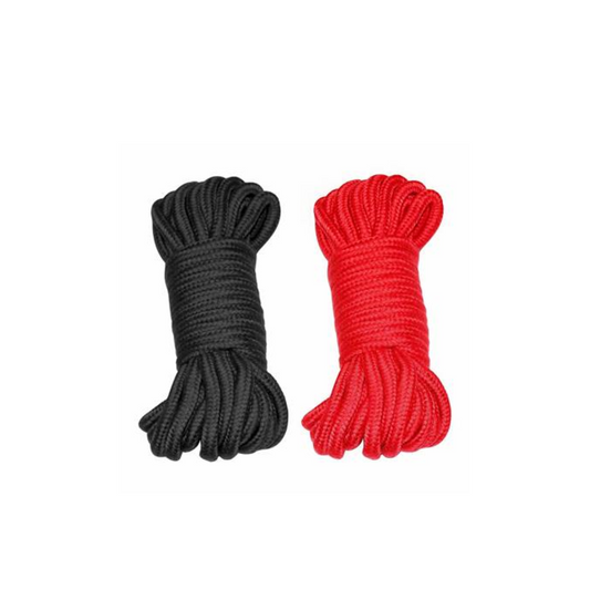 Bizarre Video Ropes - Black & Red 2 Pc