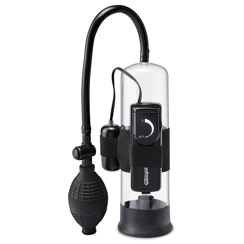 Pipedream Pump Worx Beginner's Vibrating Pump - Clear/Black Vibrating Penis Pump
