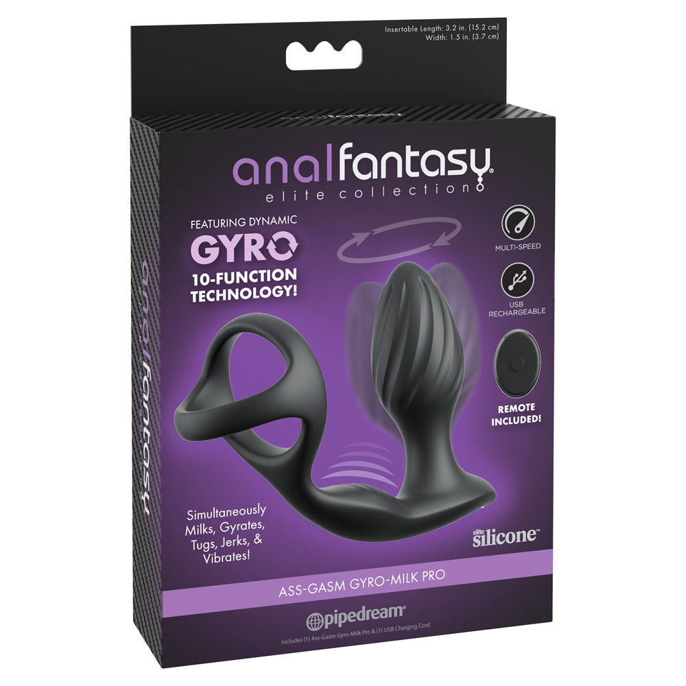 Pipedream Anal Fantasy Elite Ass-Gasm Gyro-Milk Pro - Vibrating & Gyrating Prostate Pleaser