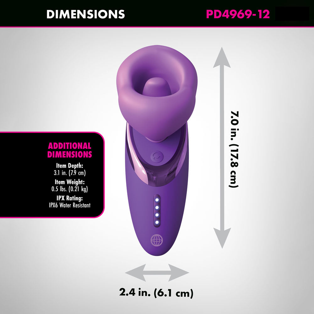 Fantasy For Her Pleasure Sucker - Sucking, Licking & Vibrating Stimulator