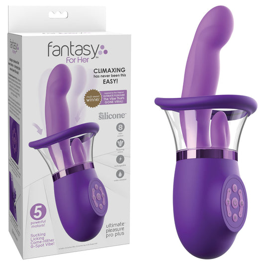 Fantasy For Her Ultimate Pleasure Pro Plus - Purple Sucking Licking & Flicking Vibrator
