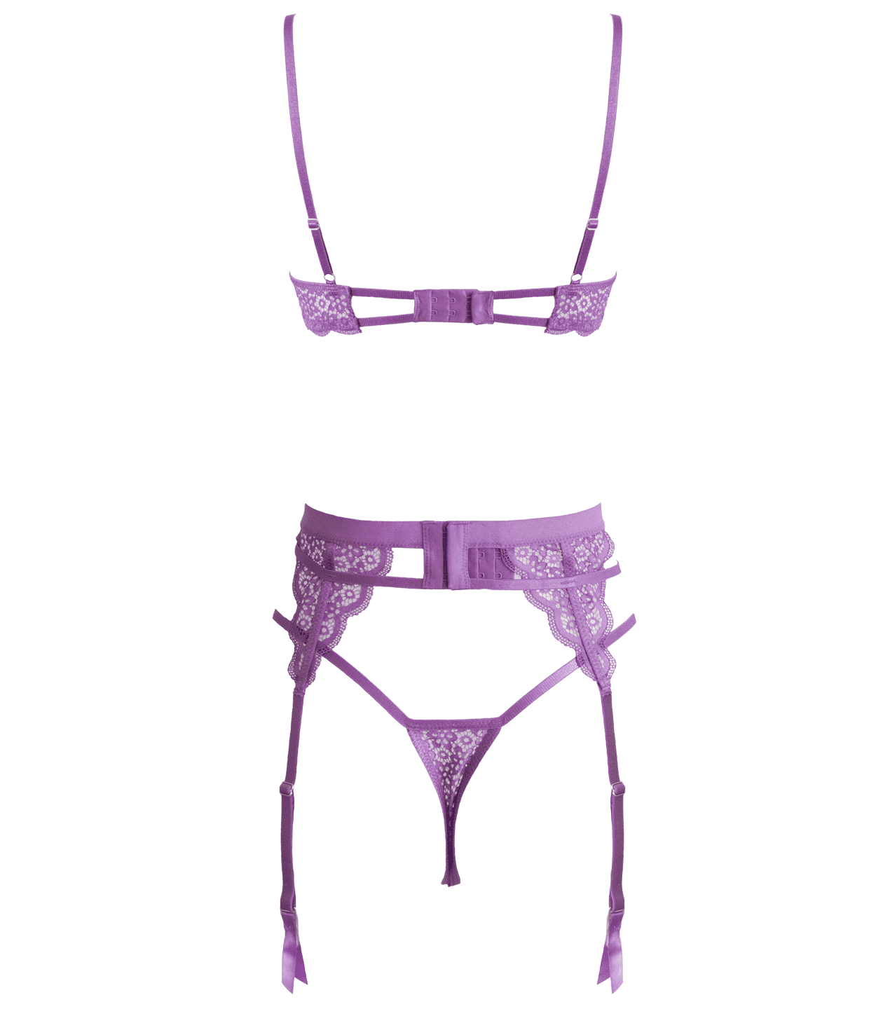 Muse Lingerie 2 Piece Lingerie Purple PL016 - Size S/M/L/XL