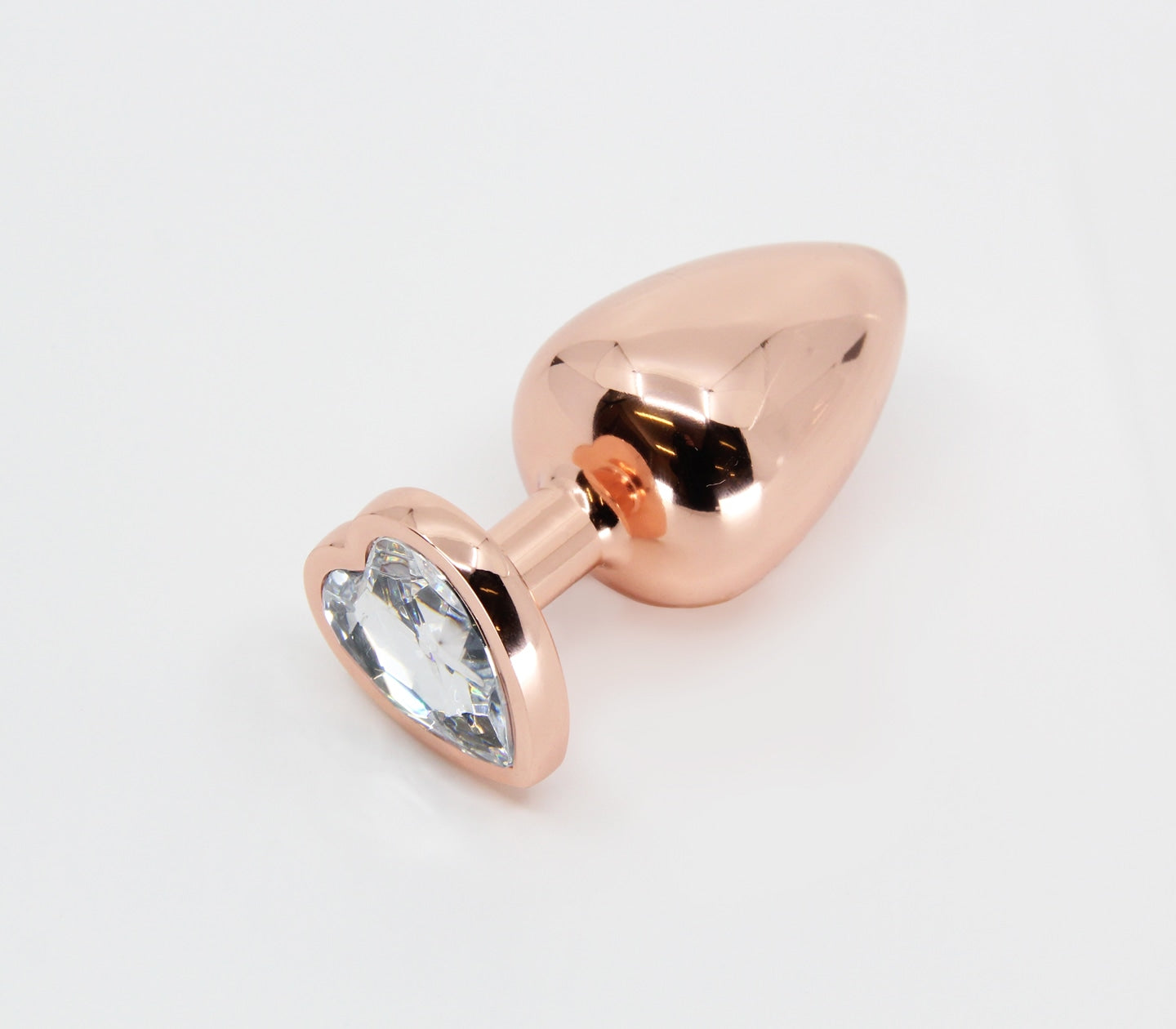 Love In Leather PLU002 Heart Gem Butt Plug - MULTIPLE COLOURS