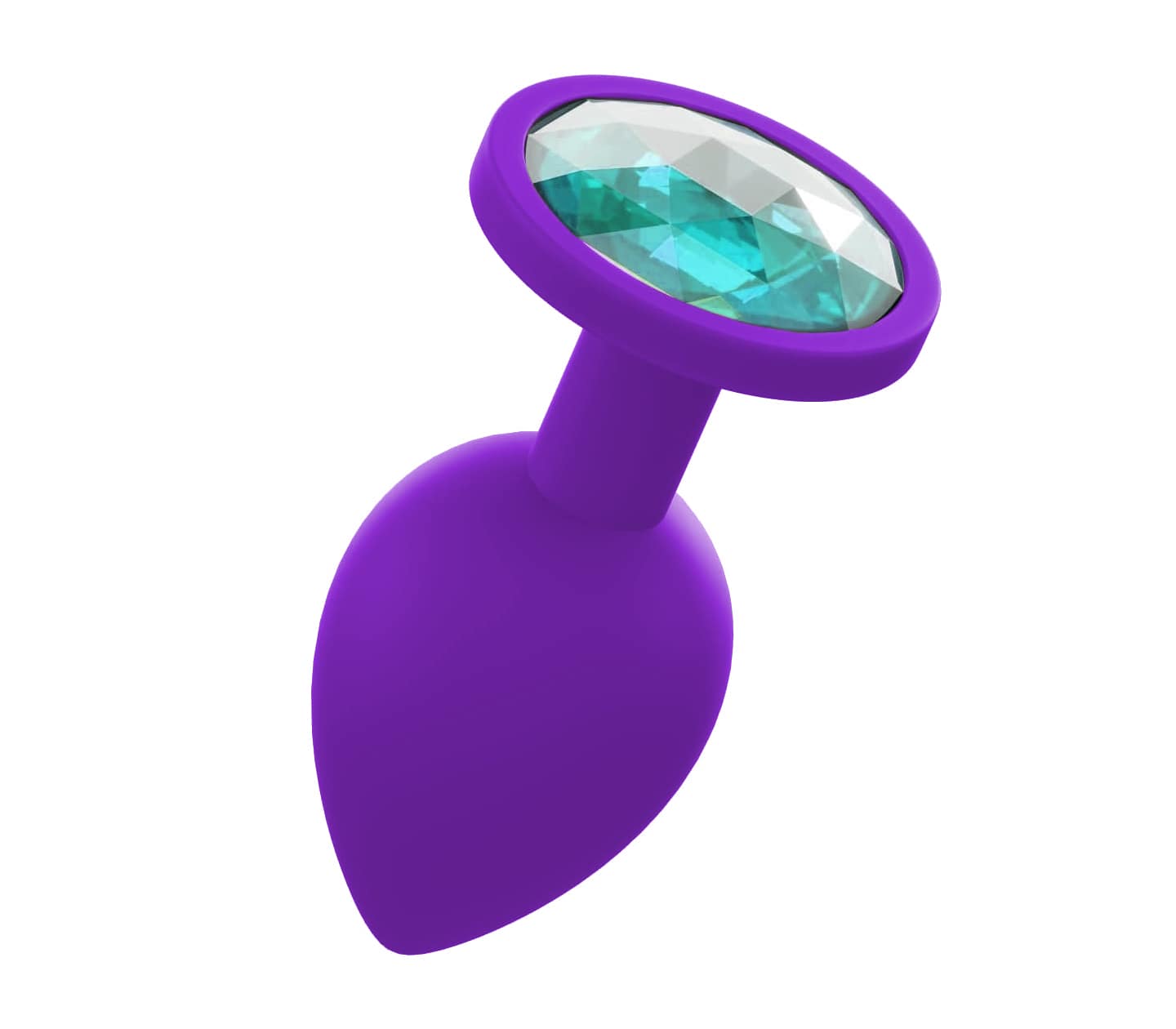 Love In Leather PLU003 Silicone Butt Plug With Gem - MULTIPLE COLOURS