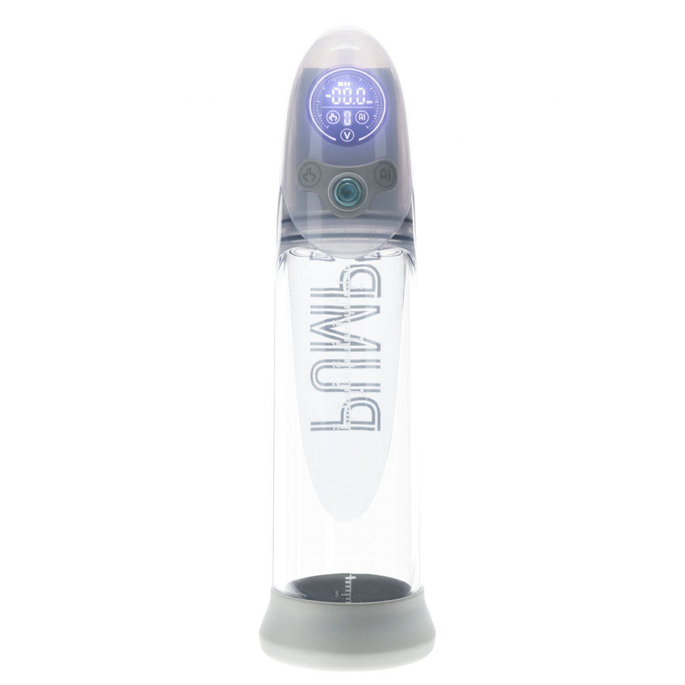 Shots Toys | PUMPED Aqua-Pro Auto Pump - Grey/Clear AI-Enabled Submersible Auto Penis Pump