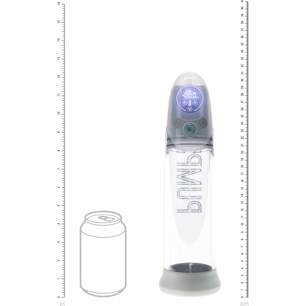 Shots Toys | PUMPED Aqua-Pro Auto Pump - Grey/Clear AI-Enabled Submersible Auto Penis Pump