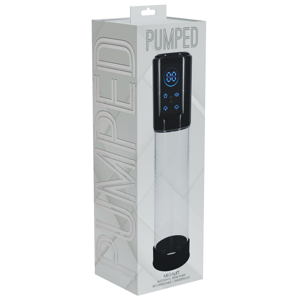 Shots Toys | PUMPED MegaLift Automatic Penis Pump - Black/Clear Auto Penis Pump