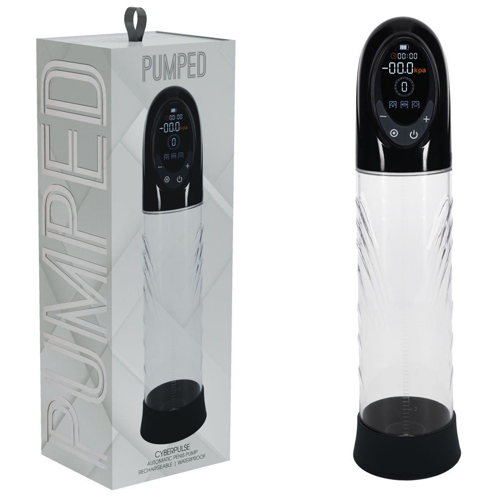 Shots Toys | PUMPED CyberPulse Automatic Penis Pump - Black/Clear Auto Penis Pump