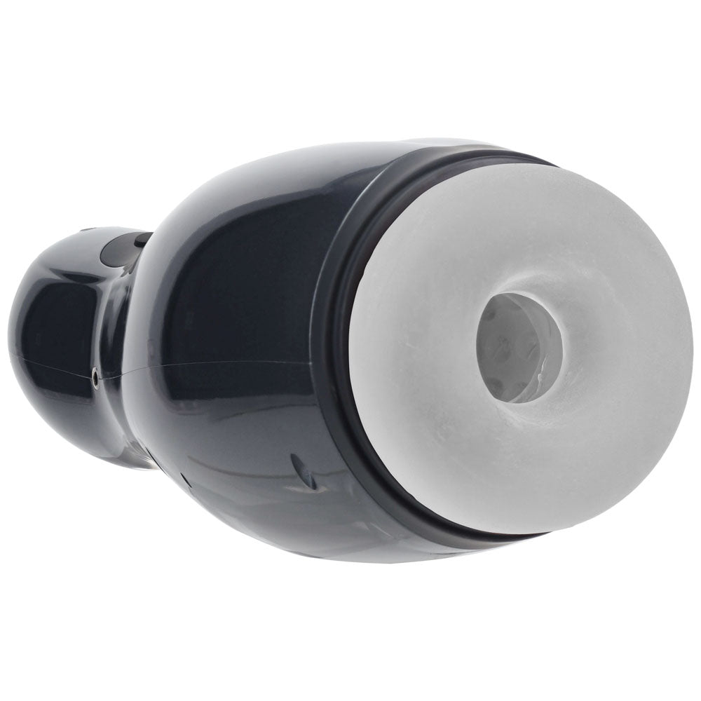 Shots Toys | PUMPED Virtuo - Gunmetal Sucking And Vibrating Auto Masturbator