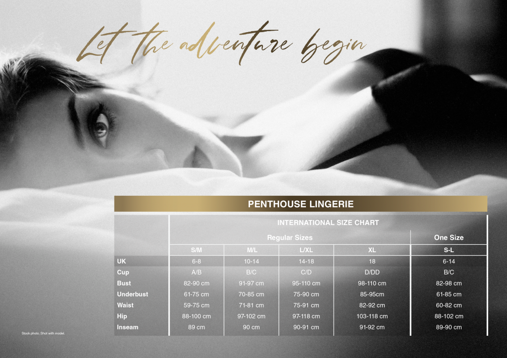 Penthouse Hot Getaway Crotchless Thong, 2 Pieces Red Size L/XL