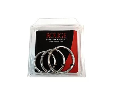 Rouge Stainless Steel 3 Cock Ring Set