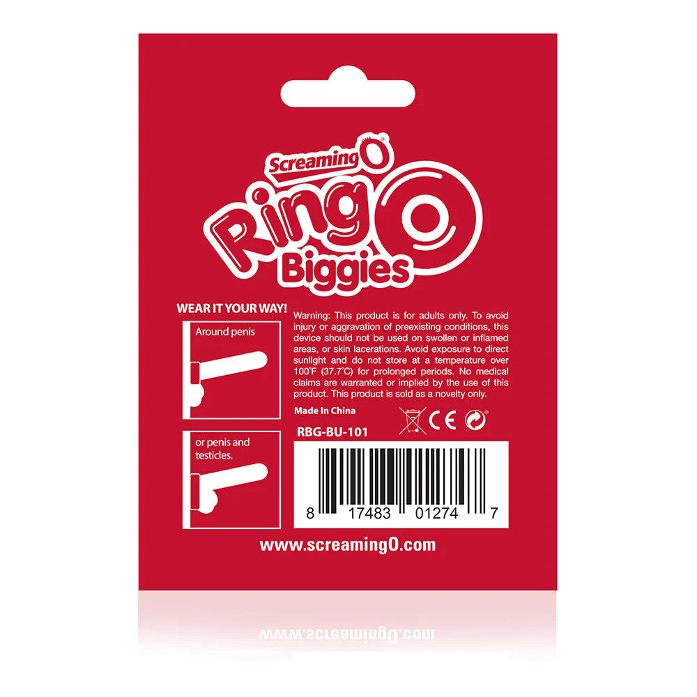 ScreamingO RingO Biggies Cock Ring Blue