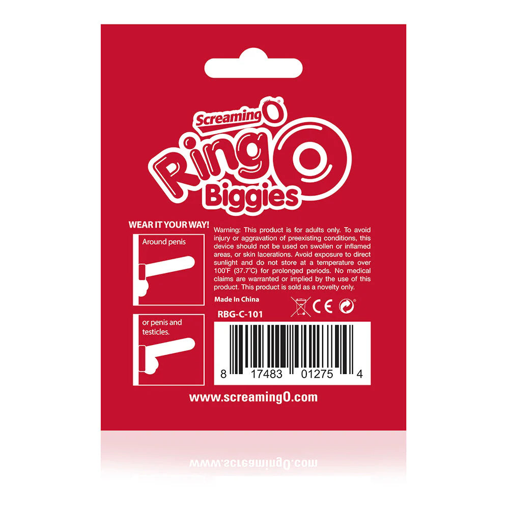ScreamingO RingO Biggies Cock Ring Clear