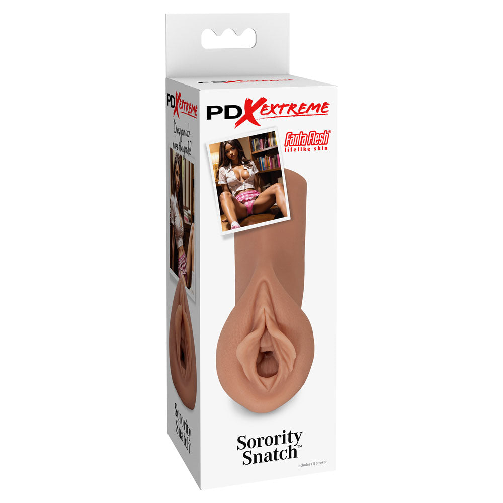 Pipedream PDX Extreme Toyz Sorority Snatch - Brown Vagina Stroker