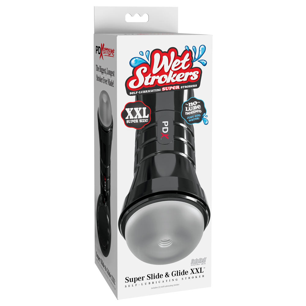 Pipedream PDX Wet Strokers - Super Slide & Glide XXL - Clear Stroker