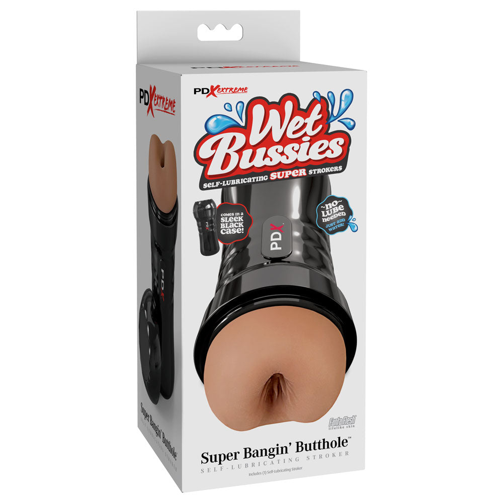 Pipedream PDX Wet Bussies Super Bangin Butt Anal Stroker - Brown