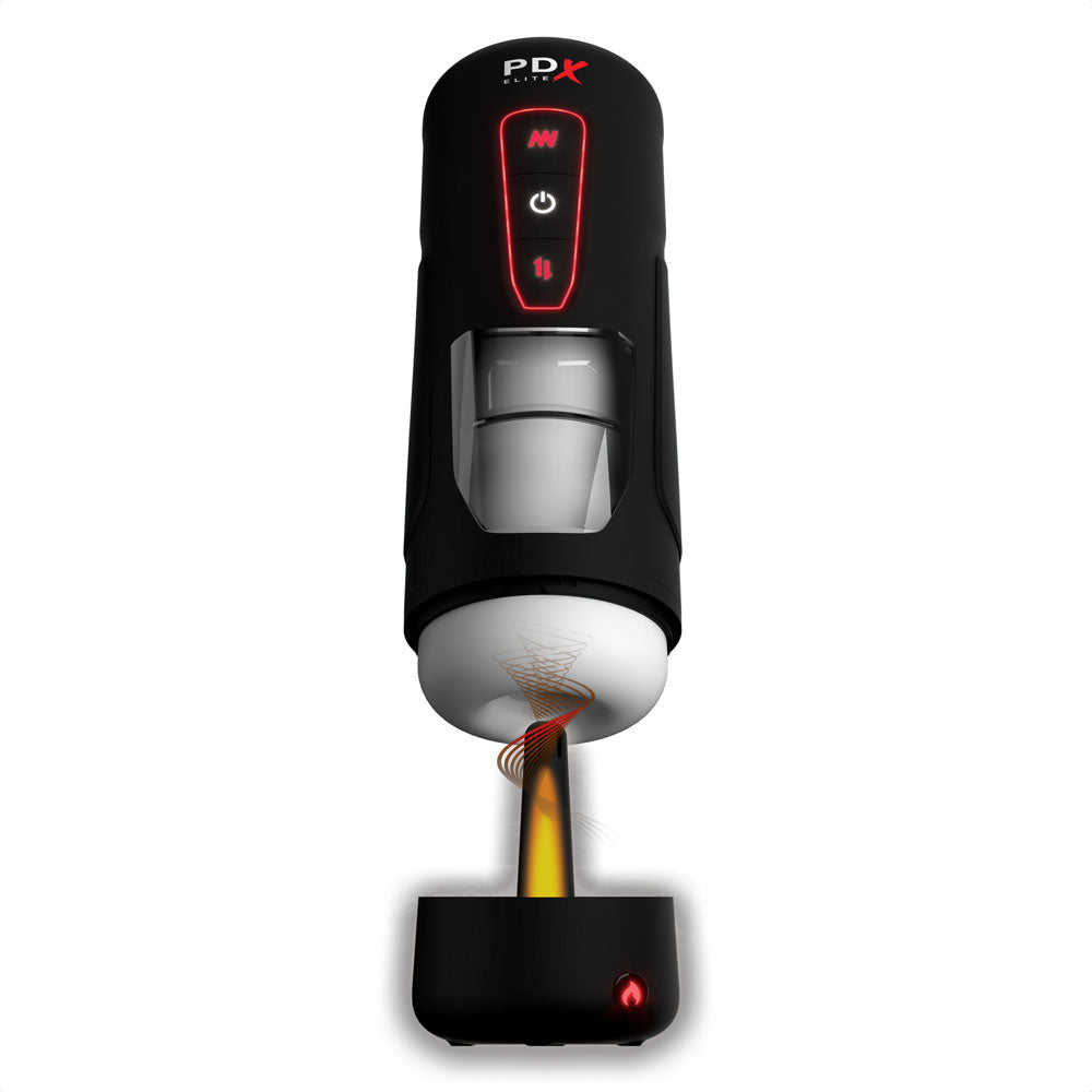 Pipedream PDX Elite Milk Me Hotter - USB Rechargeable Thrusting Heating & Vibrating Auto Stroker