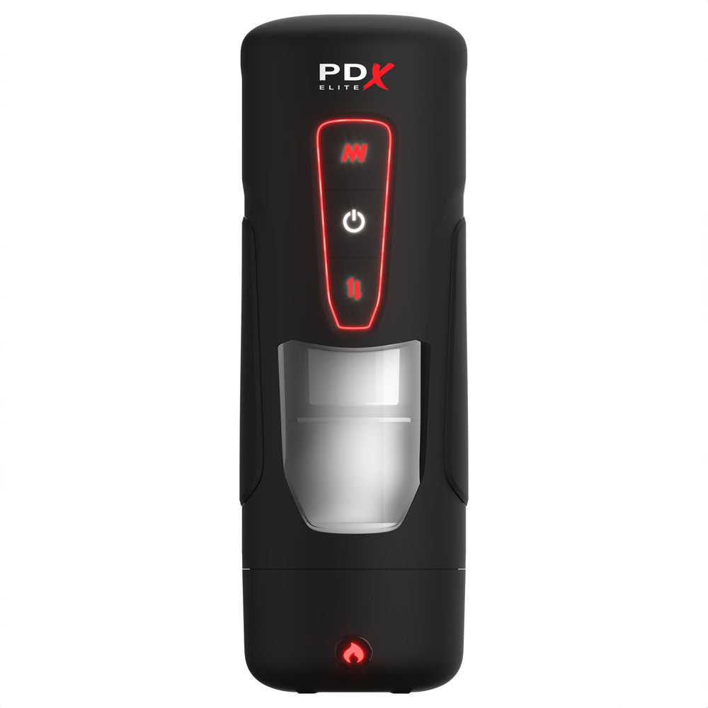 Pipedream PDX Elite Milk Me Hotter - USB Rechargeable Thrusting Heating & Vibrating Auto Stroker