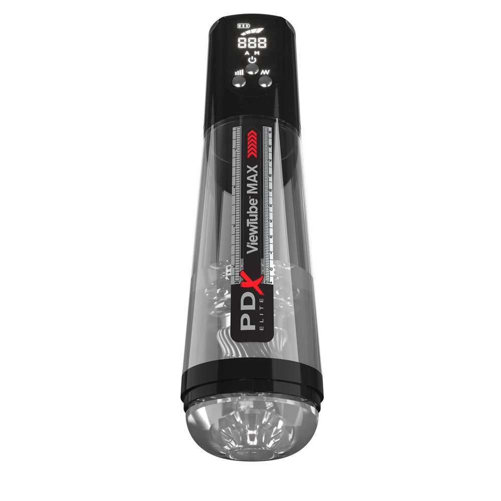 Pipedream PDX Elite ViewTube MAX View - Clear USB Rechargeable Suction Auto Stroker