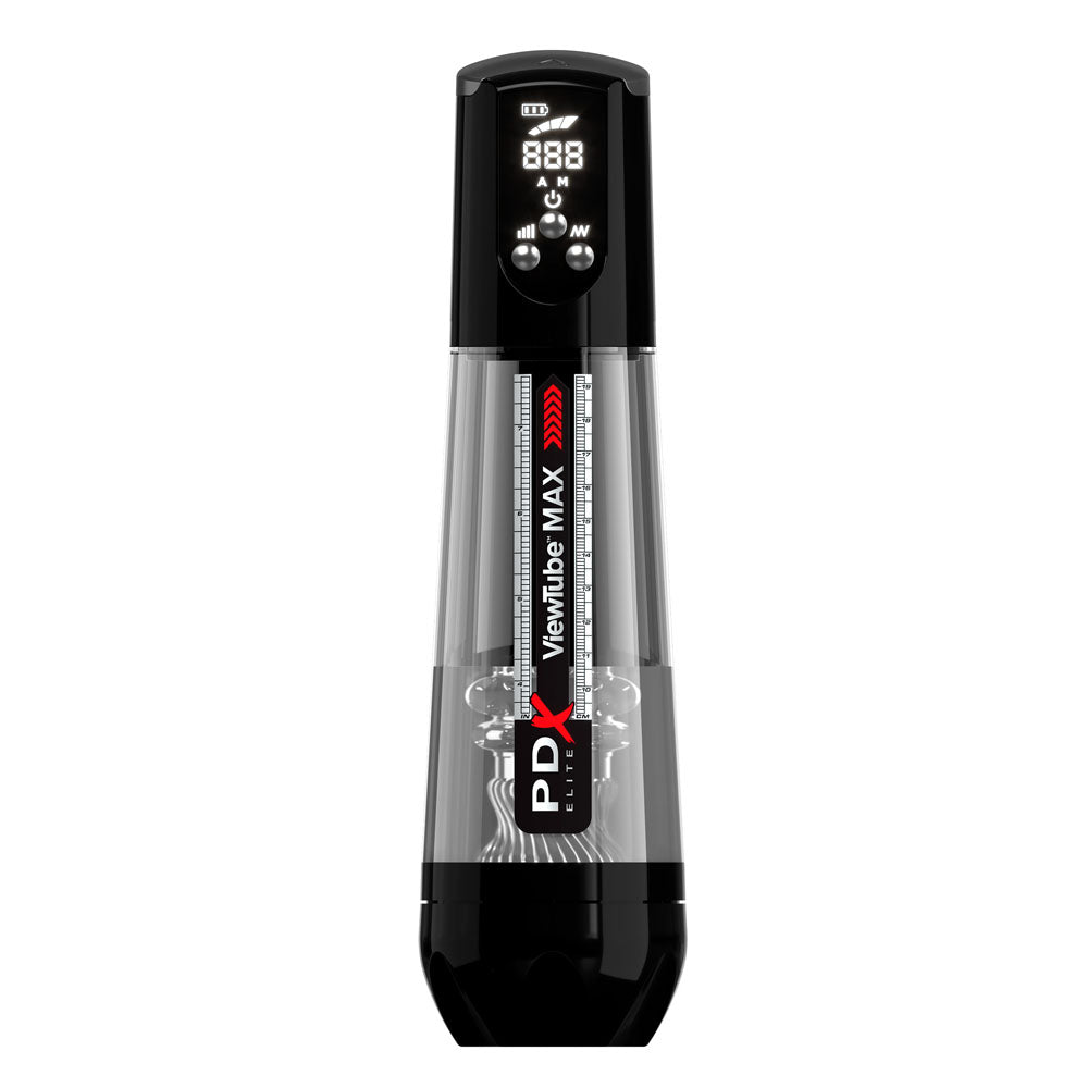 Pipedream PDX Elite ViewTube MAX View - Clear USB Rechargeable Suction Auto Stroker