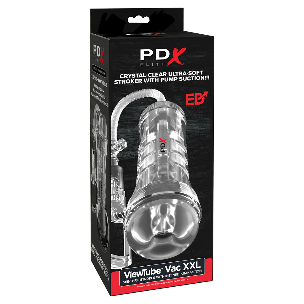 PDX Elite ViewTube Vac XXL Pump Stroker with Suction Pump