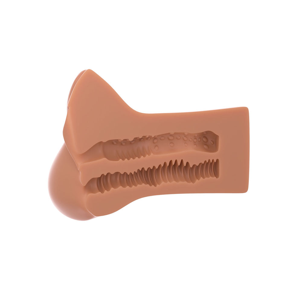 Pipedream PDX Plus Pick Your Pleasure Stroker XL - Brown Vagina Stroker