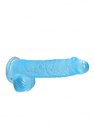 Shots Toys | REALROCK Crystal Clear 6"/15cm Realistic Dildo with Balls Blue