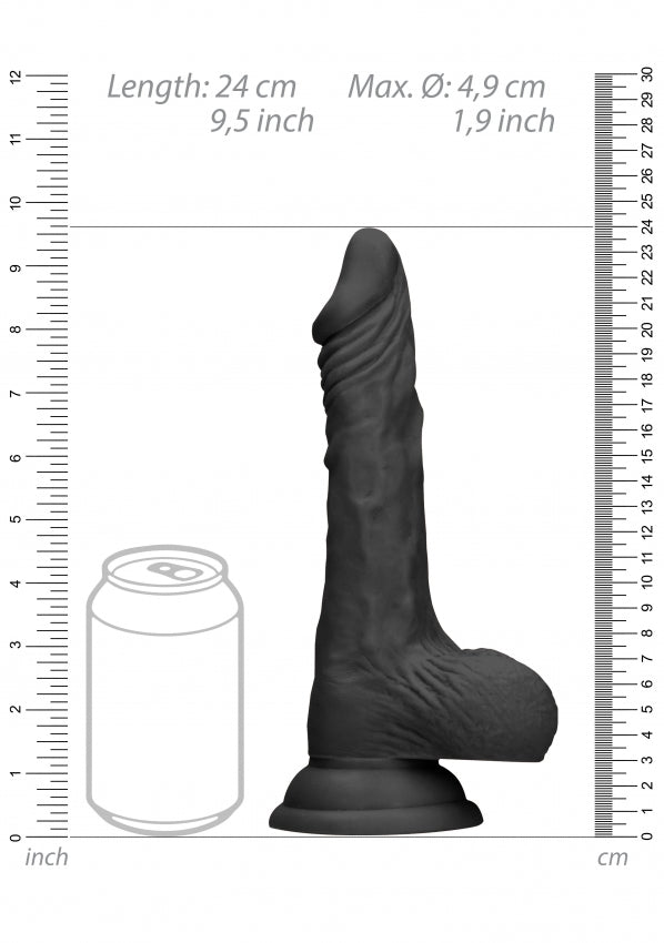 Shots Toys | REALROCK Realistic Dildo With Balls 9" / 23cm Black