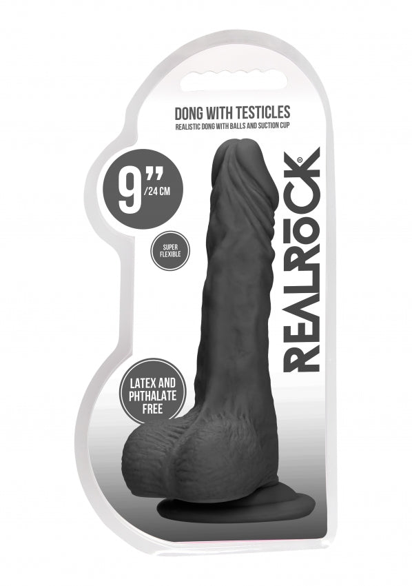 Shots Toys | REALROCK Realistic Dildo With Balls 9" / 23cm Black