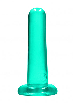 Shots Toys | REALROCK Crystal Clear 5" / 13.5cm Non Realistic Dildo with Suction Cup - Turquoise