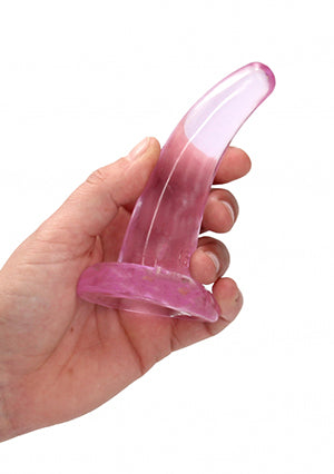 Shots Toys | REALROCK Crystal Clear 5" / 12cm Non Realistic Dildo with Suction Cup - Pink