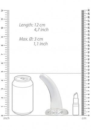 Shots Toys | REALROCK Crystal Clear 5" / 12cm Non Realistic Dildo with Suction Cup - Transparent