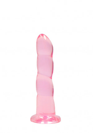 Shots Toys | REALROCK Crystal Clear 7" / 17cm Non Realistic Dildo with Suction Cup - Pink