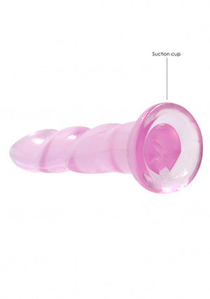 Shots Toys | REALROCK Crystal Clear 7" / 17cm Non Realistic Dildo with Suction Cup - Pink
