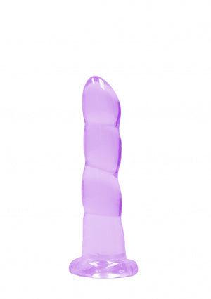 Shots Toys | REALROCK Crystal Clear 7" / 17cm Non Realistic Dildo with Suction Cup - Purple