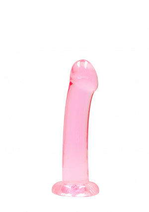 Shots Toys | REALROCK Crystal Clear 7" / 13cm Non Realistic Dildo with Suction Cup - Pink