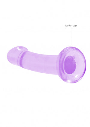Shots Toys | REALROCK Crystal Clear 7" / 13cm Non Realistic Dildo with Suction Cup - Purple