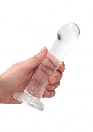 Shots Toys | REALROCK Crystal Clear 7" / 13cm Non Realistic Dildo with Suction Cup - Transparent
