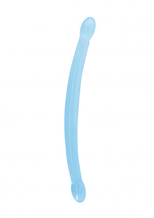Shots Toys | REALROCK Crystal Clear Double Dildo 17" / 42cm Non Realistic - Blue