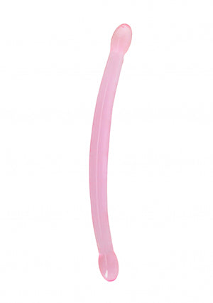 Shots Toys | REALROCK Crystal Clear Double Dildo 17" / 42cm Non Realistic - Pink