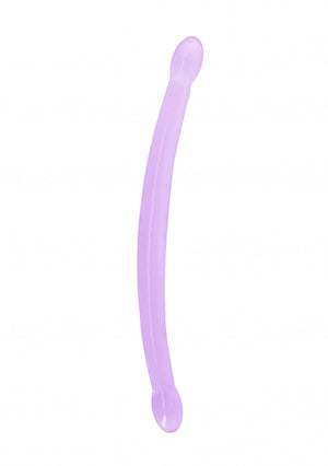 Shots Toys | REALROCK Crystal Clear Double Dildo 17" / 42cm Non Realistic - Purple