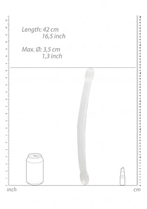 Shots Toys | REALROCK Crystal Clear Double Dildo 17" / 42cm Non Realistic - Transparent
