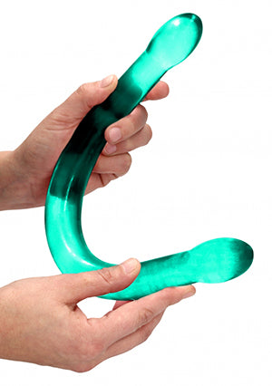 Shots Toys | REALROCK Crystal Clear Double Dildo 17" / 42cm Non Realistic - Turquoise