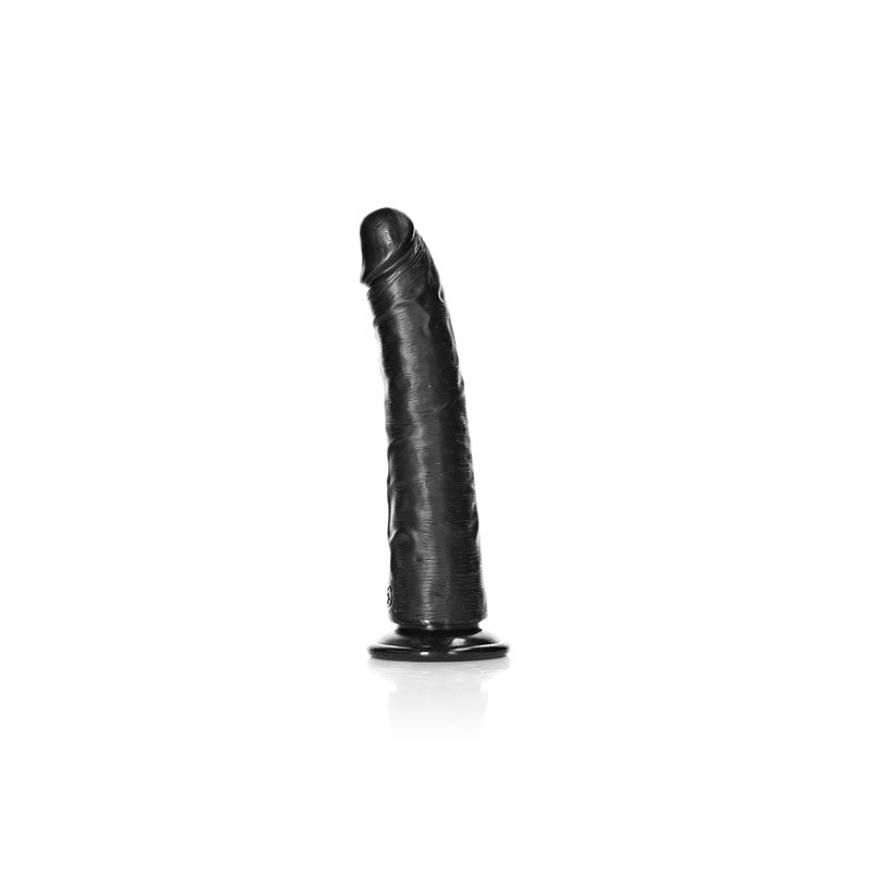 Shots Toys | REALROCK Realistic Slim Dildo with Suction Cup - Black 20.5cm (8")