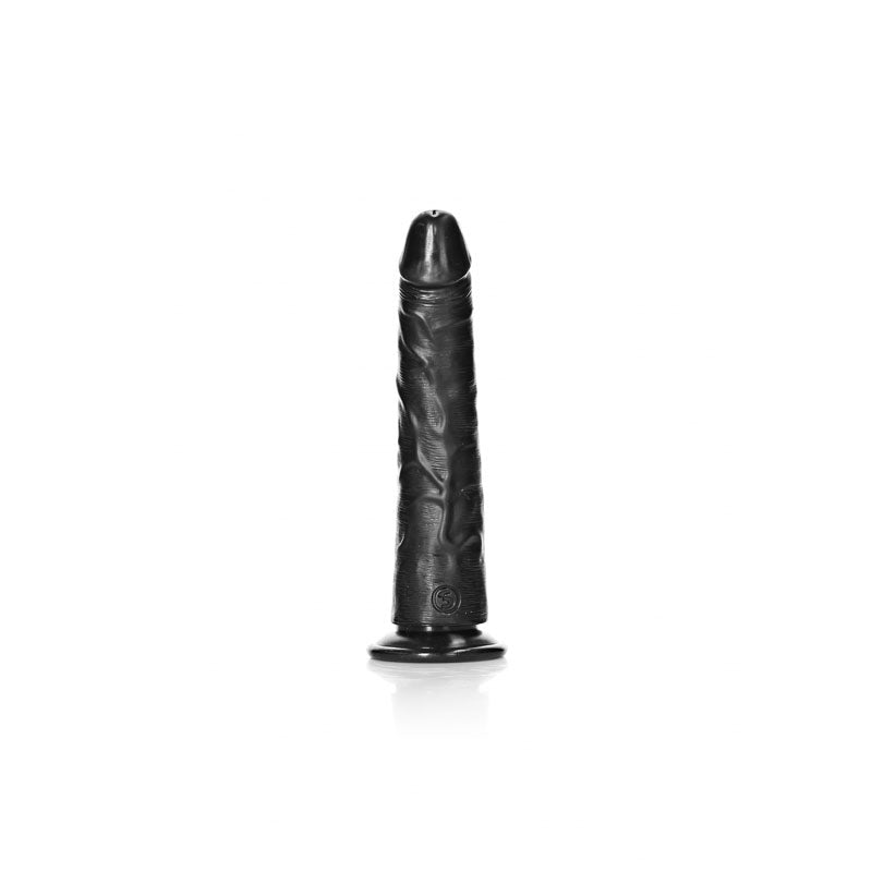 Shots Toys | REALROCK Realistic Slim Dildo with Suction Cup - Black 20.5cm (8")