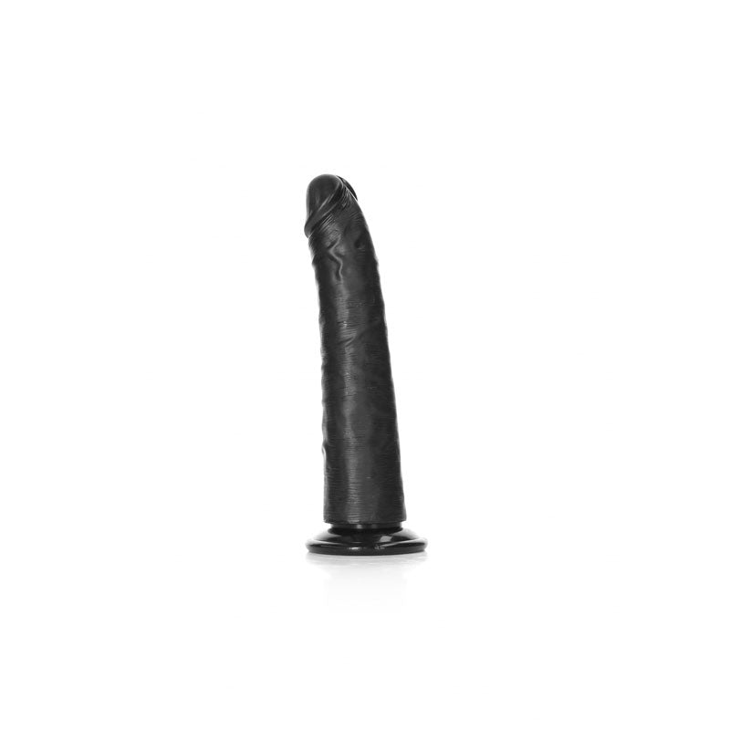 Shots Toys | REALROCK Realistic Slim Dildo with Suction Cup - Black 20.5cm (8")