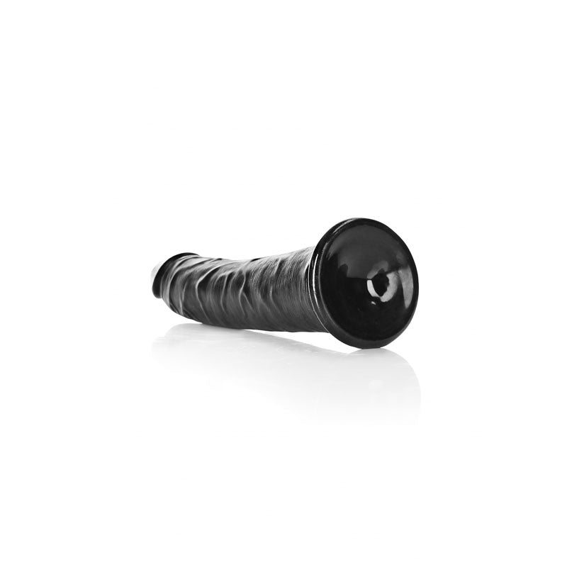 Shots Toys | REALROCK Realistic Slim Dildo with Suction Cup - Black 20.5cm (8")