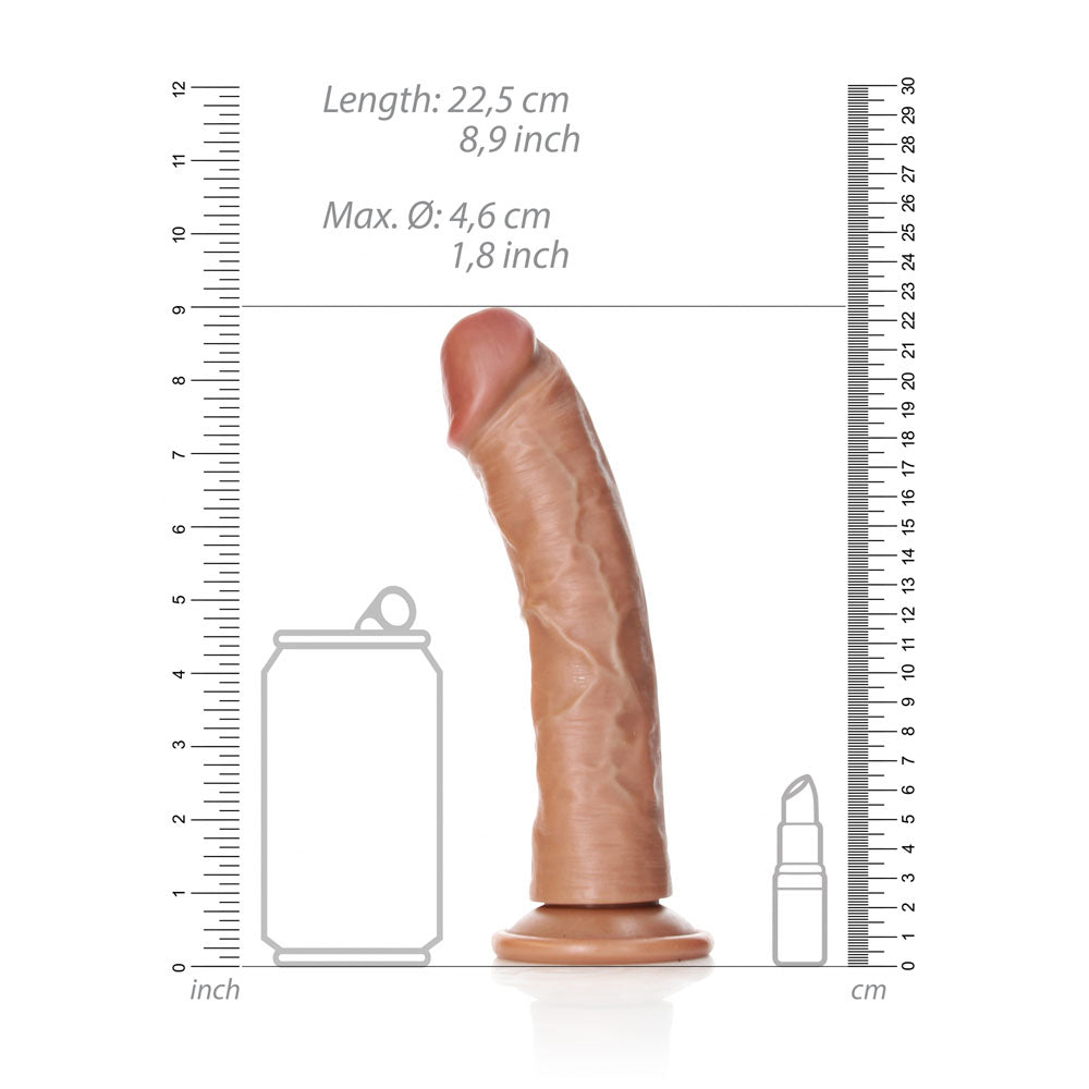 Shots Toys | REALROCK Realistic Regular Curved Dildo - Tan 20cm (8") Dong