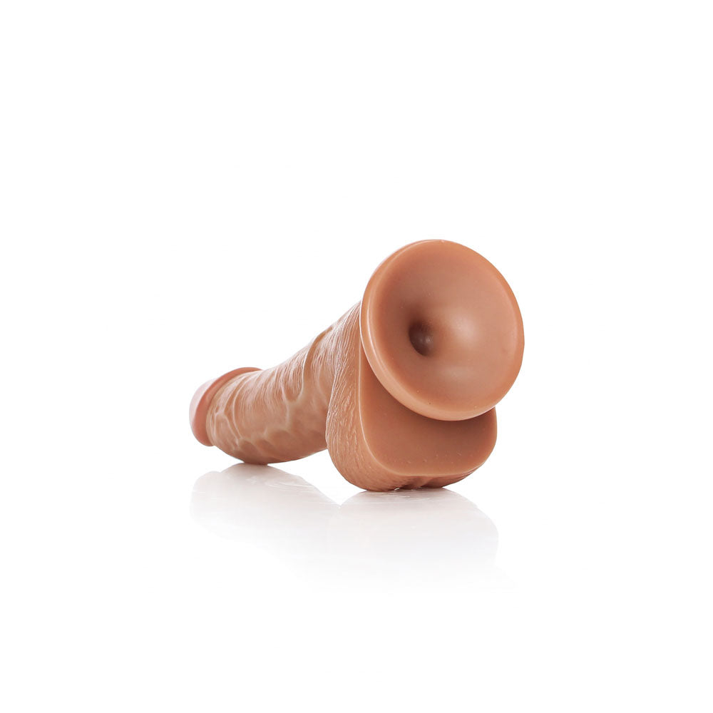 Shots Toys | REALROCK Realistic Regular Curved Dong with Balls - Tan 15.5cm (6") Dildo