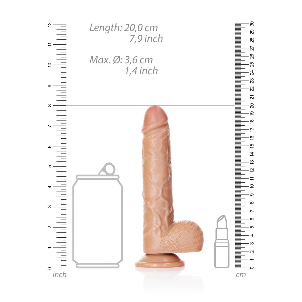Shots Toys | REALROCK Straight Realistic Dildo with Balls - Tan 18cm (7") Dong